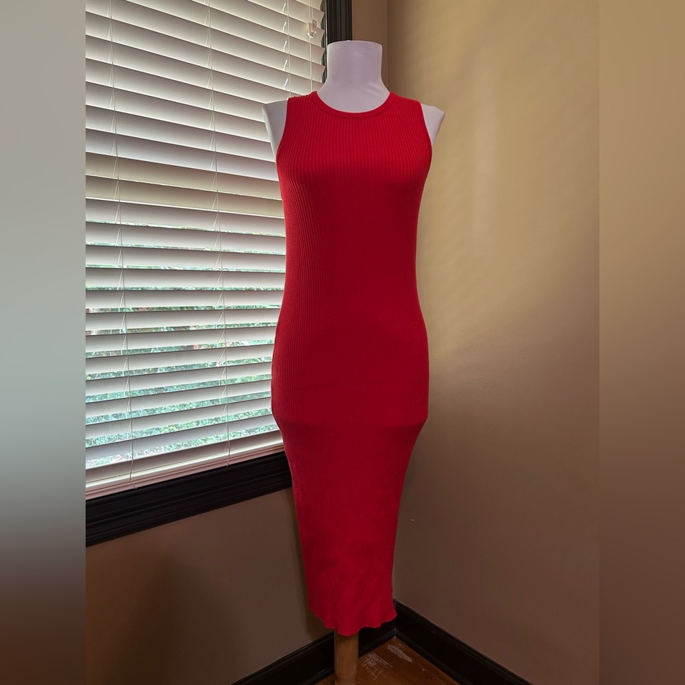 John + Jenn Vibrant Red Midi Dress